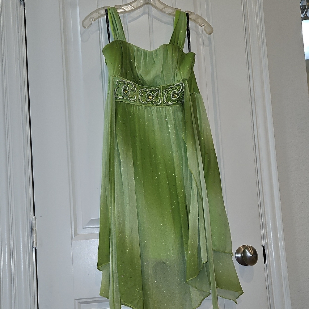 Sequin Hearts Green Formal Dress